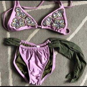 Victoria’s Secret VIX Pink/Purple Large Bikini Set